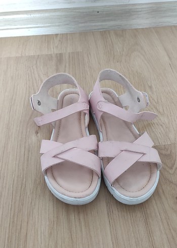 Kız Çocuk Pembe Tokalı Sandalet - Görsel 7