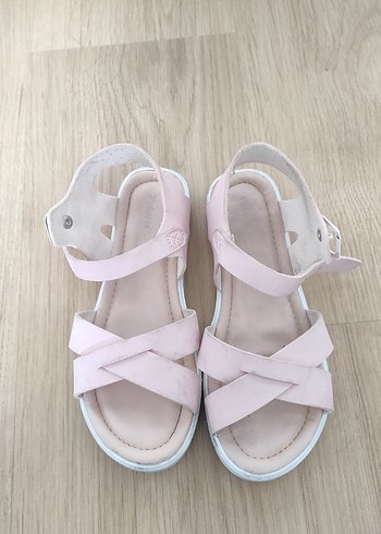 Kız Çocuk Pembe Tokalı Sandalet - Görsel 8