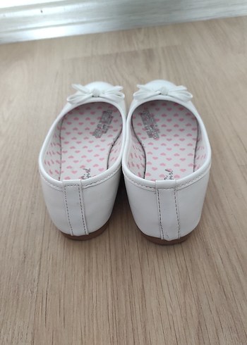 Kız Çocuk Beyaz Fiyonk Detaylı Babet - Görsel 6