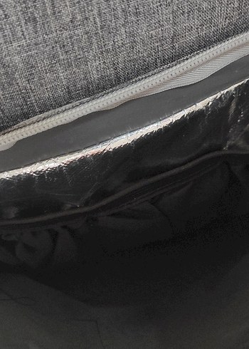 Gri Desensiz Bebek Çantası - Görsel 7