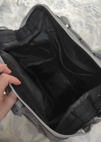 Gri Desensiz Bebek Çantası - Görsel 5