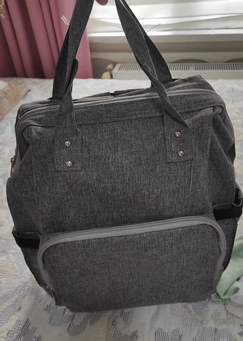 Gri Desensiz Bebek Çantası - Görsel 9