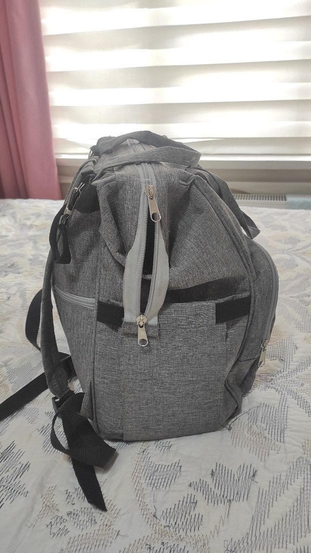 Gri Desensiz Bebek Çantası - Görsel 4