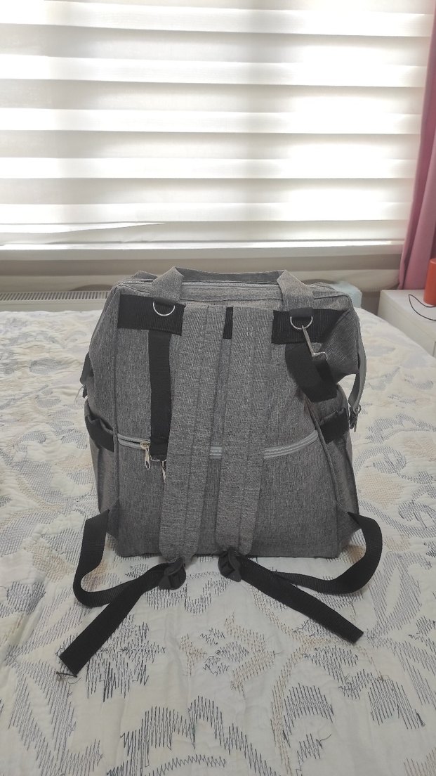 Gri Desensiz Bebek Çantası - Görsel 2