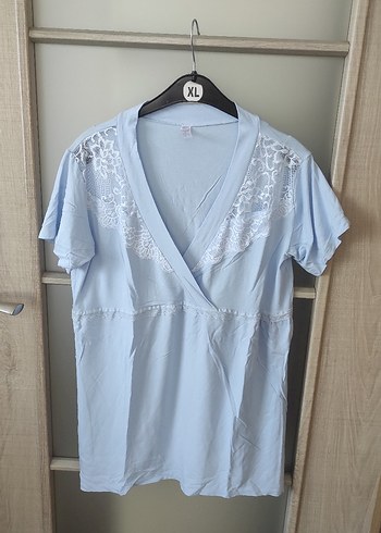 Mavi Hamile ve Emzirme Pijama Takımı - Görsel 9