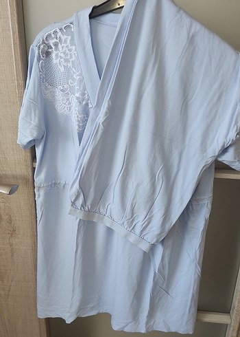 Mavi Hamile ve Emzirme Pijama Takımı - Görsel 5