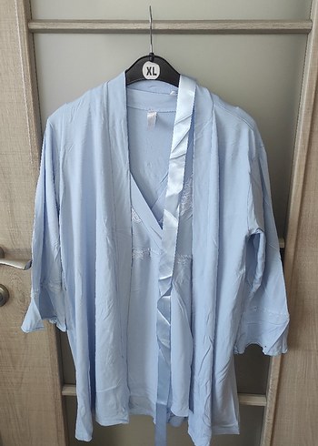 Mavi Hamile ve Emzirme Pijama Takımı - Görsel 4