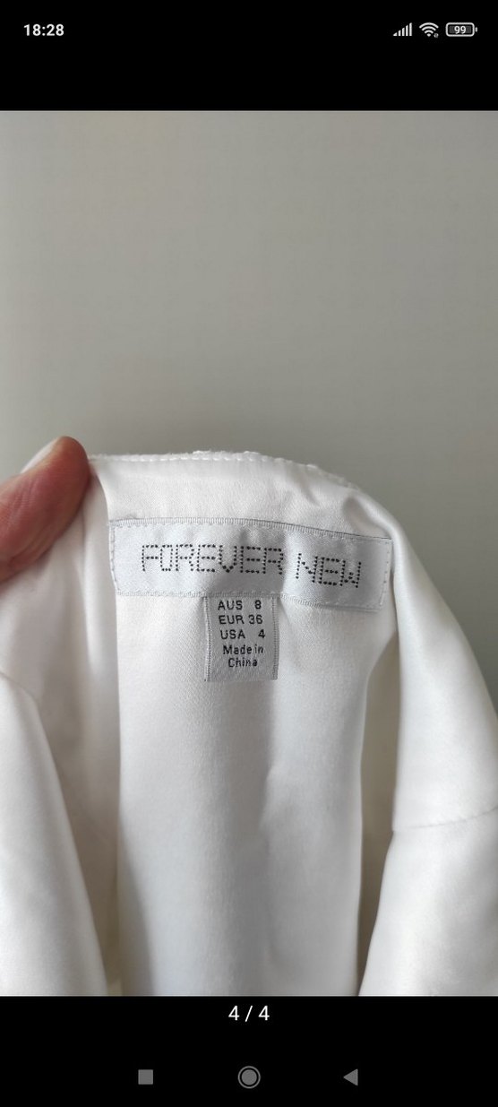 Kolsuz Beyaz Mini Düğün Elbisesi - Görsel 4