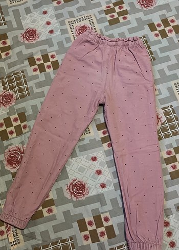 Kız Çocuk Düğmeli Loose Fit Pembe Pantolon - Görsel 5