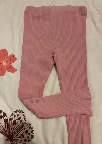 Düğmeli Pembe Kız Çocuk tayt - Görsel 4