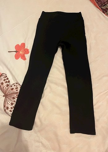 Düğmeli Siyah  Çocuk tayt - Görsel 2