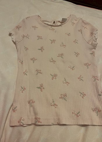 Düğmeli Pembe Kız Çocuk Kısa Kollu Bluz - Görsel 3