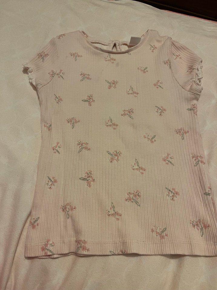 Düğmeli Pembe Kız Çocuk Kısa Kollu Bluz - Görsel 3