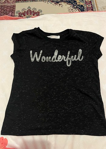 Kadın Gri Simli kısa Kollu tshirt - Görsel 2