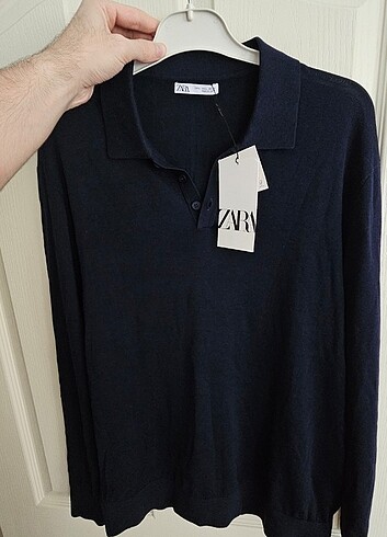 Zara Zara Pamuklu İpek Polo Tshirt