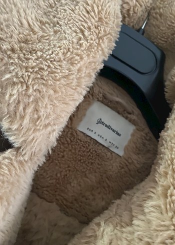 Bej Süet Kürklü Biker Ceket - Görsel 2