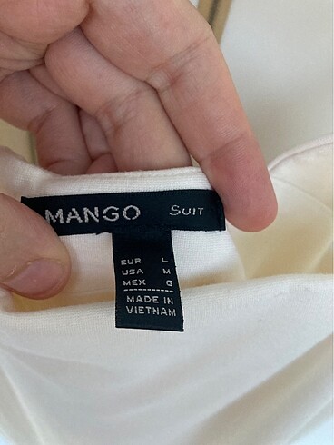 l Beden Mango suit beyaz elbise