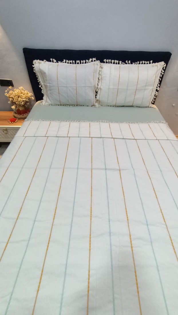 Patlatmalı püsküllü Nevresim takımı. @teras_dikimevi - Görsel 5