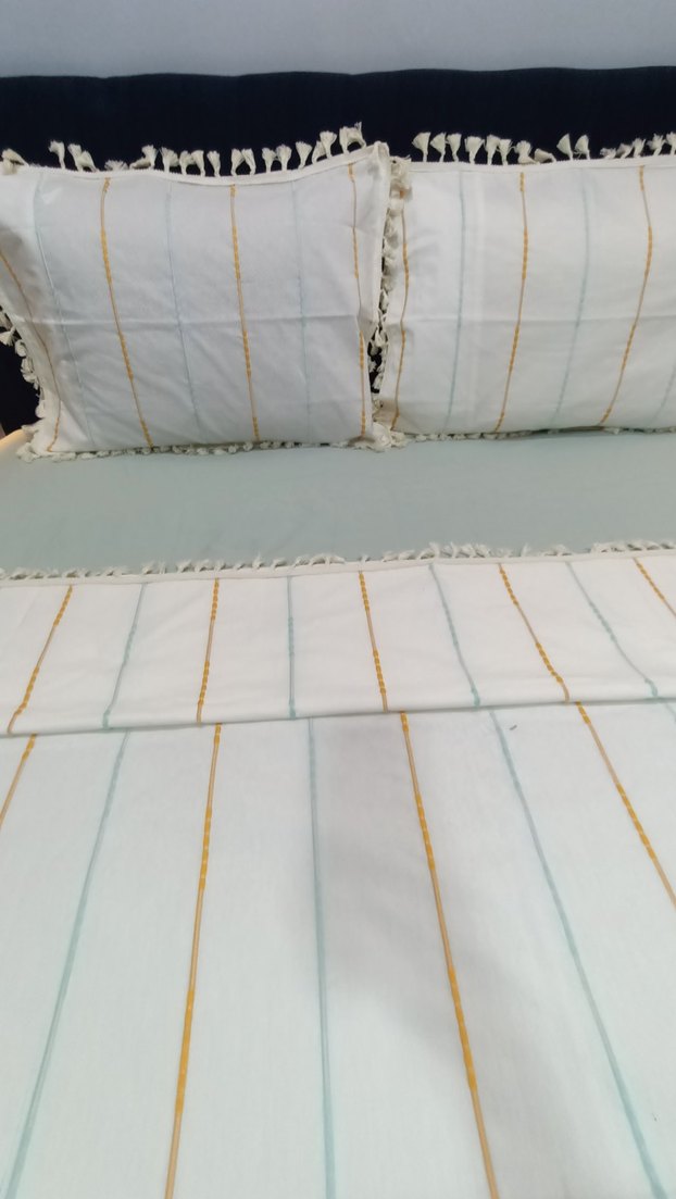 Patlatmalı püsküllü Nevresim takımı. @teras_dikimevi - Görsel 2