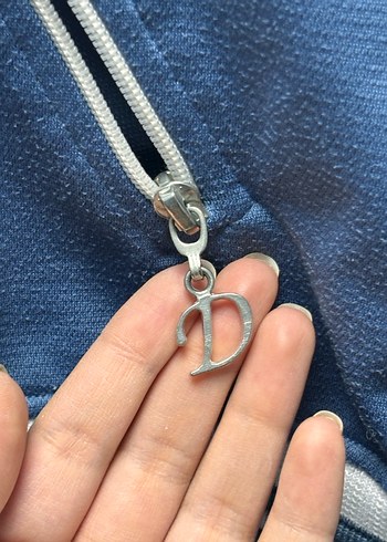 Mavi Kapüşonlu Fermuarlı Kadın Ceket - Görsel 2