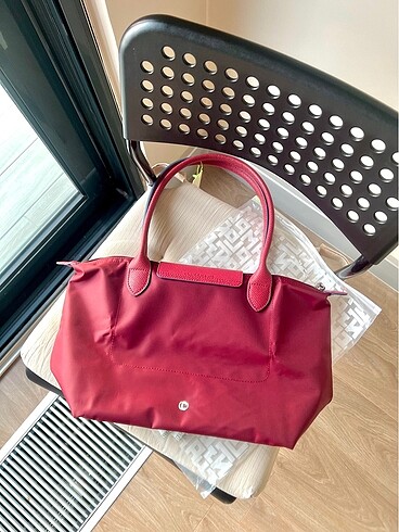 Longchamp Longchamp Medium uzun sap bordo