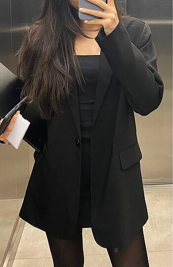 Siyah blazer ceket