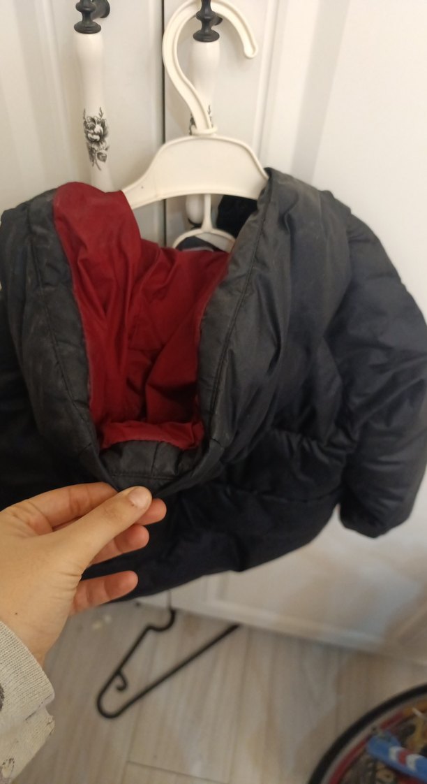 Düğmeli Siyah Erkek Çocuk Mont - Görsel 5