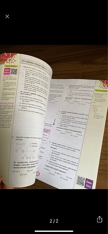 Ayt biyoloji test kitabı kafa dengi - Görsel 2