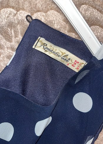 Parlak Mavi Puantiyeli Mini elbise - Ana görsel