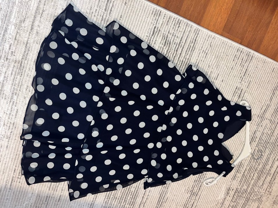 Parlak Mavi Puantiyeli Mini elbise - Görsel 2