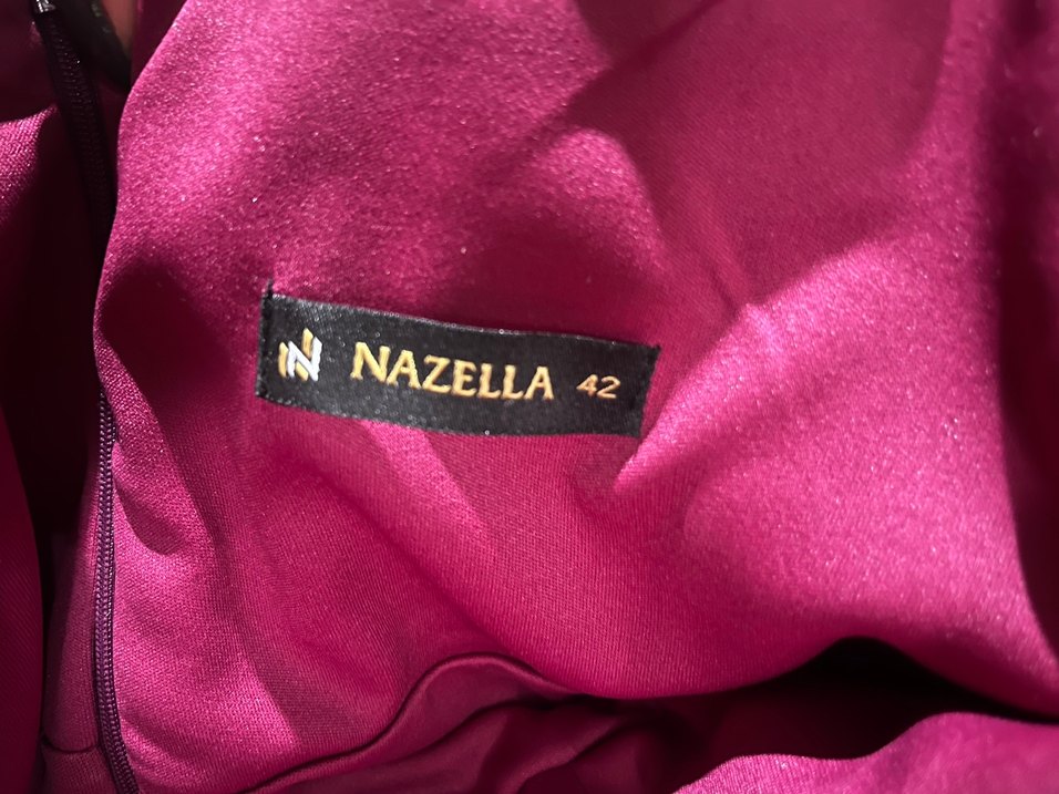 Mürdüm Straplez Uzun Abiye Elbise - Görsel 4