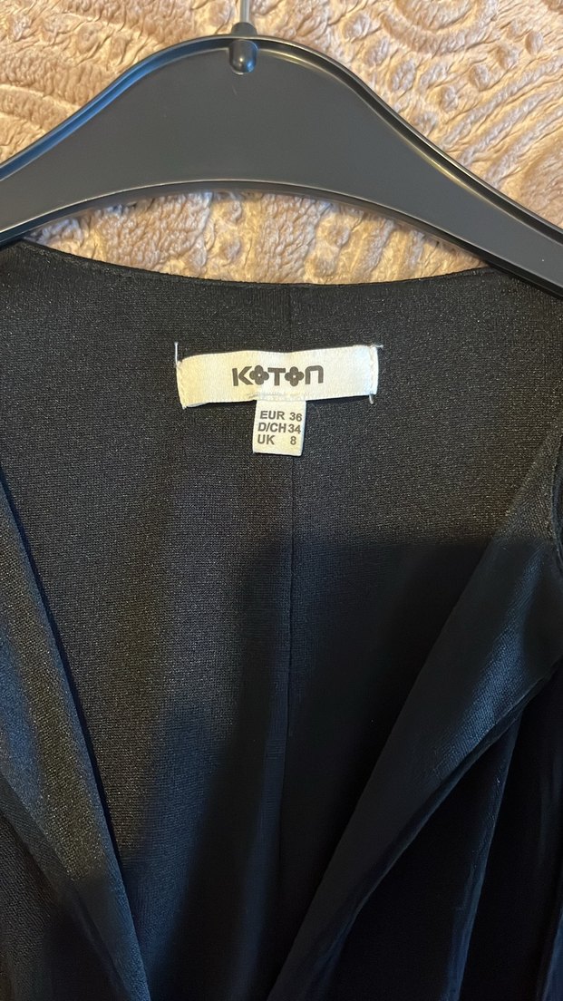 Dantel Detaylı Siyah Bohem dizde Elbise - Görsel 3