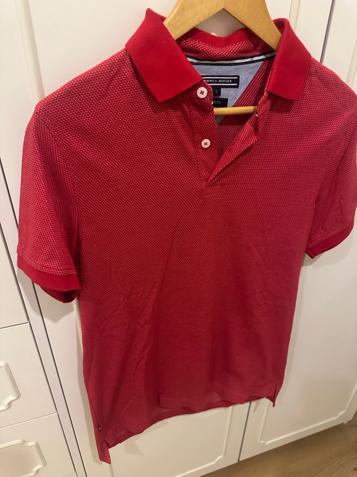 Kırmızı Erkek Polo Tişört Düğmeli - Görsel 4