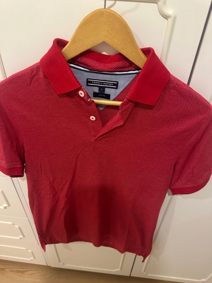 Kırmızı Erkek Polo Tişört Düğmeli - Görsel 2