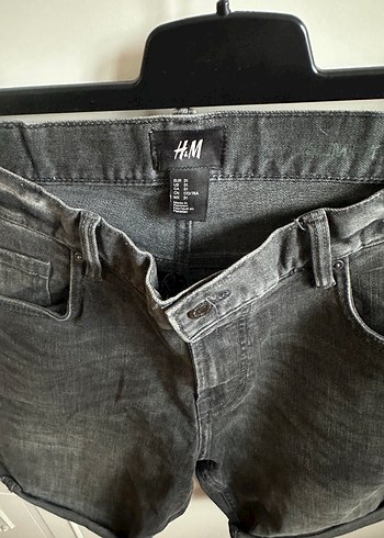 Gri Erkek Kısa Denim Şort - Görsel 6