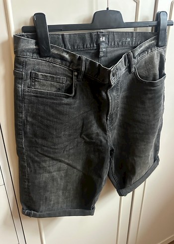 Gri Erkek Kısa Denim Şort - Görsel 5