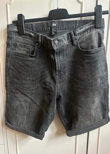 Gri Erkek Kısa Denim Şort - Görsel 3