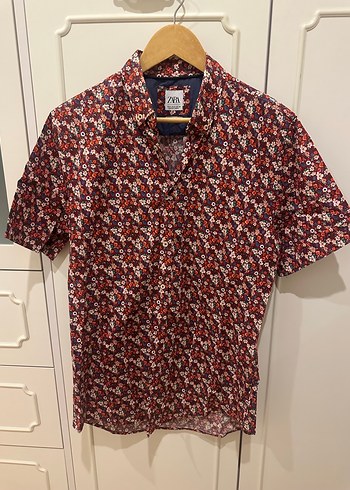 Renkli Çiçek Desenli Kısa Kollu Erkek Gömlek - Görsel 3