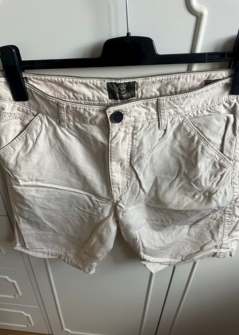 Timberland Bej Keten Erkek Şort, Rahat Kesim - Görsel 5