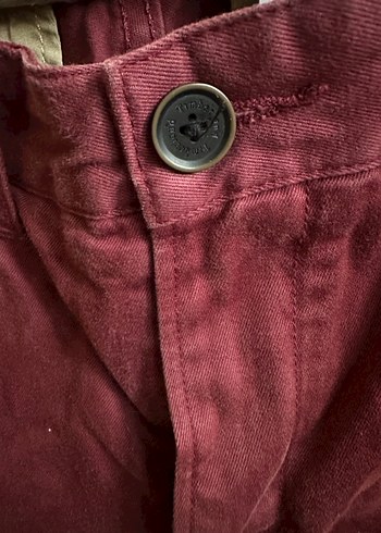 Bordo Kemerli Erkek Mini Şort - Görsel 6