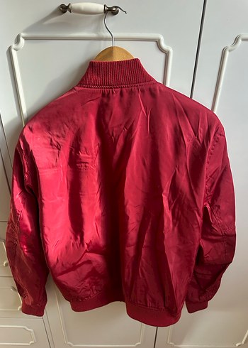 Erkek Kırmızı Street Wear Bomber Ceket - Görsel 7