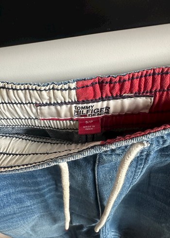 Tommy Erkek Mavi Belden Bağlamalı Bol Kesim Denim Pantolon - Görsel 6