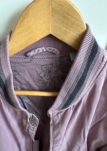 Ted baker Mor Düğmeli erkek Bomber Ceket - Görsel 6