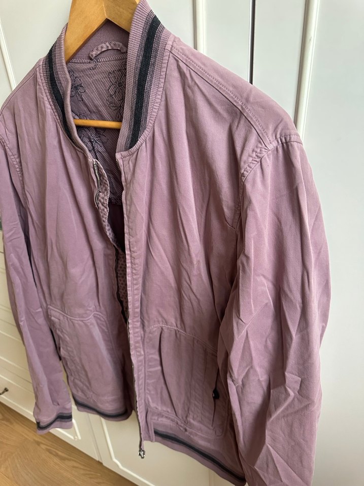 Ted baker Mor Düğmeli erkek Bomber Ceket - Görsel 4