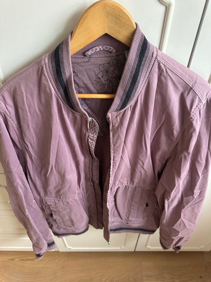 Ted baker Mor Düğmeli erkek Bomber Ceket - Görsel 2