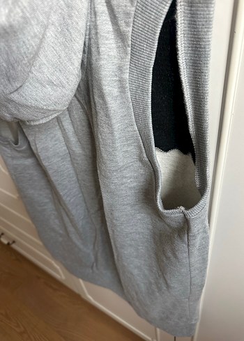 Erkek Gri Kapüşonlu Fermuarlı Yelek - Görsel 8