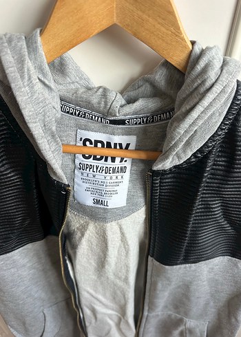 Erkek Gri Kapüşonlu Fermuarlı Yelek - Görsel 6