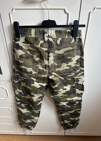 Erkek  Kamuflaj Desenli Kemerli Pantolon - Görsel 7