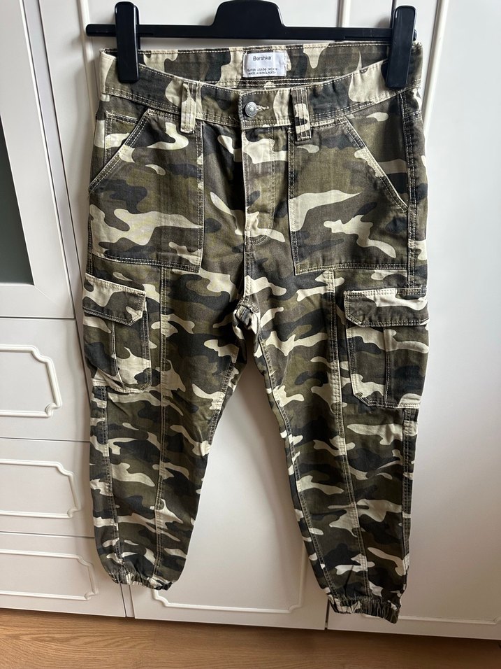 Erkek  Kamuflaj Desenli Kemerli Pantolon - Görsel 3