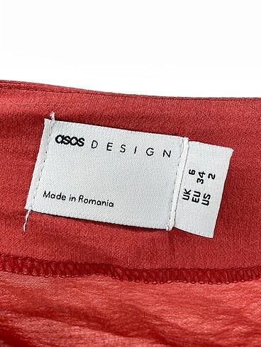 34 Beden turuncu Renk Asos Kısa Elbise %70 İndirimli.